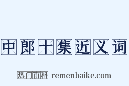 中郎十集近义词是什么意思的图片